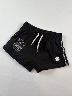 Binky Bro 6-12M‎ Swim Shorts Trunks Black and White